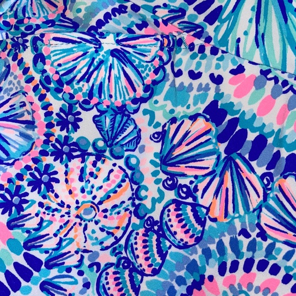 Lilly Pulitzer Corso pant Blue grotto commotion in the ocean size 6 worn once! - Picture 12 of 15